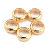 Rack Plating Brass Spacer Beads KK-O139-16D-G-1