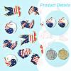 16Pcs 8 Styles Independence Day Alloy Enamel Pendants ENAM-FS0003-94-3