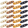 60Pcs 4 Colors 2-Hole Wood Buttons BUTT-GF0004-25A-7