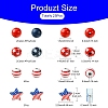 Painted Natural Wood Beads WOOD-YW0001-17-2
