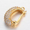 Brass Micro Pave Cubic Zirconia Enhancer Shortener Bails KK-E671-05A-1