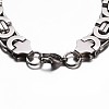 Tarnish Resistant 201 Stailess Steel Byzantine Chain Bracelets LS-BJEW-G469-12P-2