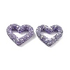 Heart Shape Polymer Clay Rhinestone Beads CLAY-NH0001-09B-08-1