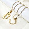 304 Stainless Steel Laser Cut Penguin Pendant Necklaces for Women Men NJEW-Q032-01D-G-3