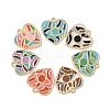 Rack Plating Alloy Enamel Pendants FIND-I038-08-1