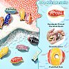 10Pcs 10 Colors Handmade Printed Porcelain Beads PORC-CJ0001-22-3
