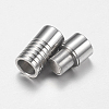 304 Stainless Steel Magnetic Clasps with Glue-in Ends STAS-F149-04P-B-3