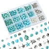 DIY Mixed Shapes Synthetic Turquoise Beads Bracelets Making Kits DIY-FS0007-53-3