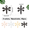 40Pcs 4 Colors 304 Stainless Steel Charms STAS-DC0009-80-2