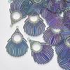 Ion Plating(IP) 304 Stainless Steel Filigree Pendants STAS-R102-19-1