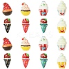 40Pcs 8 Colors Opaque Resin Cabochons RESI-CJ0004-88-1