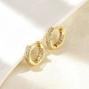 Brass Micro Pave Clear Cubic Zirconia Hoop Earrings EJEW-D311-101G-3