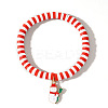 Christmas 304 Stainless Steel Enamel Charm Bracelets ZQ4442-3-1