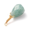 Wire Wrapped Faceted Natural Green Aventurine & Amethyst & Lapis Lazuli & Labradorite Pendants X-PALLOY-JF00542-3