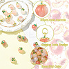 10Pcs 2 Styles Natural Agate Peach Charms KK-CJ0003-24-3