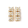 Eco-Friendly Brass Micro Pave Cubic Zirconia Rectangle Pendants ZIRC-M087-10-NR-1-2