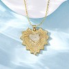 Brass Micro Pave Clear Cubic Zirconia Heart Pendant Necklaces for Women NJEW-S438-07C-G-1