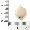 Brass Enamel Oval with Flower Connector Charms KK-M308-06G-03-2