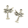 Tibetan Style Alloy Coconut Tree and Moon Pendants TIBEP-Q043-319-RS-1