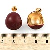 Brass Enamel Stud Earrings for Women EJEW-U055-23A-G-3
