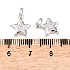 Brass Micro Pave Cubic Zirconia Charms KK-Z146-24P-3