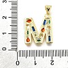 Brass Micro Pave Clear Cubic Zirconia Pendants KK-G521-01G-M-01-3