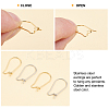 DICOSMETIC 200Pcs 2 Style 316 Surgical Stainless Steel Hoop Earrings Findings Kidney Ear Wires STAS-DC0004-84-4