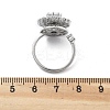 Flat Round Rotatable Open Cuff Rings for Women LS-RJEW-S402-08P-4