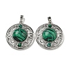 Synthetic Malachite Pendants G-Q158-03M-1