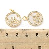 Brass Micro Pave Clear Cubic Zirconia Pendants KK-L211-018G-02-3