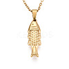 304 Stainless Steel Pendant Necklaces NJEW-T018-36G-4