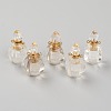 Faceted Natural Quartz Crystal Pendants G-H252-B07-1