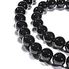 Synthetic Black Stone Beads Strands X-GSR12mmC044-5