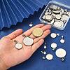35Pcs 7 Styles 304 Stainless Steel Pendant Cabonchon Settings STAS-CJ0002-16-4