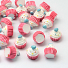 Heart with Cake Resin Cabochons CRES-R183-04B-1