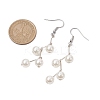 Round Imitation Pearl Acrylic Dangle Earrings EJEW-JE05855-3