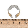 304 Stainless Steel Double Color Cuff Rings RJEW-S635-01GP-17-5