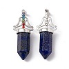 Natural Lapis Lazuli Dyed Big Pointed Pendants G-I342-01P-07-2