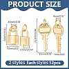 24Pcs 2 Styles Brass Pendants KK-WR0001-49-2