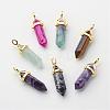 Natural Mixed Stone Pointed Pendants G-G902-A-1