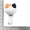 Opaque Resin Kitten Bell Big Pendants LS-RESI-A032-01P-03-3