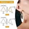 BENECREAT 20Pcs 2 Colors Brass Stud Earring Findings KK-BC0008-33-2