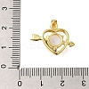 Heart with Arrow Rack Plating Brass Pendants KK-M079-23G-3
