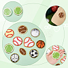 10 Styles Acrylic Fiber Glitter Powder Embroidery Sew on Appliques PATC-GA0001-41-4