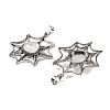Natural Quartz Crystal Rock Crystal Spider Web Pendants G-Q163-09AS-05-2