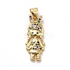 Brass Micro Pave Cubic Zirconia Pendants KK-H433-14B-G-1