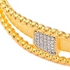 Rack Plating Brass Micro Pave Cubic Zirconia Cuff Bracelets for Women BJEW-M040-08G-2