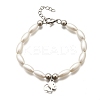 304 Stainless Steel Elephant Charm Bracelets for Women BJEW-C098-13P-4