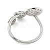 Brass Micro Pave Cubic Zirconia Cuff Rings RJEW-I103-099P-3