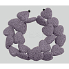Dyed Natural Lava Rock Bead Strands G917-4-3